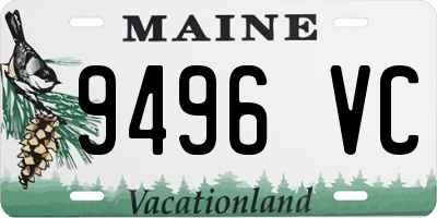 ME license plate 9496VC