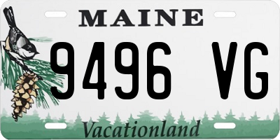 ME license plate 9496VG