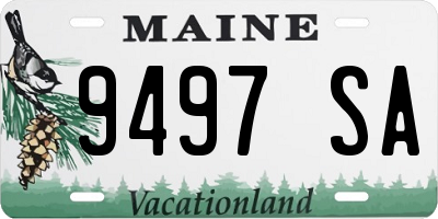 ME license plate 9497SA