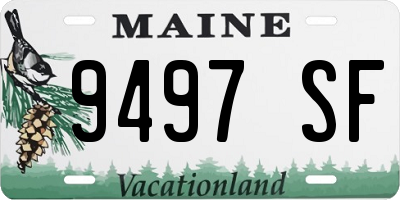 ME license plate 9497SF