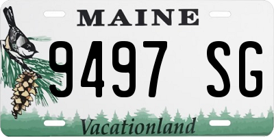 ME license plate 9497SG
