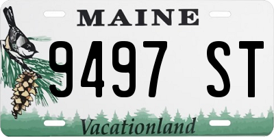 ME license plate 9497ST
