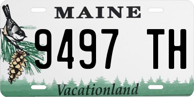 ME license plate 9497TH