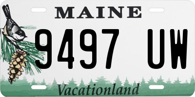 ME license plate 9497UW