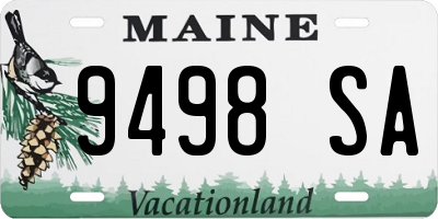 ME license plate 9498SA