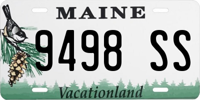 ME license plate 9498SS