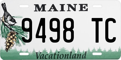 ME license plate 9498TC