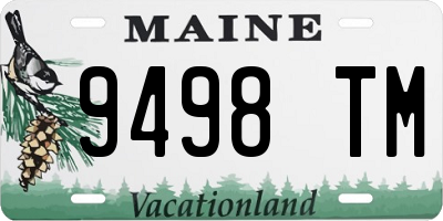 ME license plate 9498TM