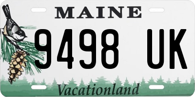 ME license plate 9498UK