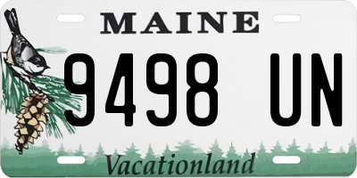 ME license plate 9498UN