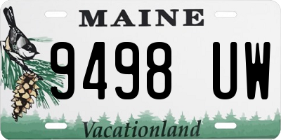 ME license plate 9498UW