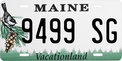 ME license plate 9499SG