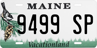 ME license plate 9499SP