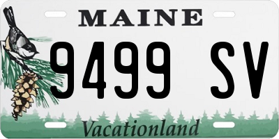 ME license plate 9499SV