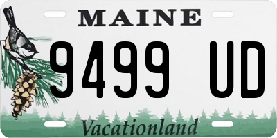 ME license plate 9499UD