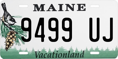 ME license plate 9499UJ