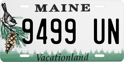 ME license plate 9499UN