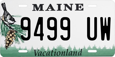 ME license plate 9499UW