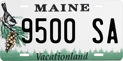 ME license plate 9500SA