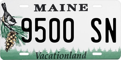 ME license plate 9500SN