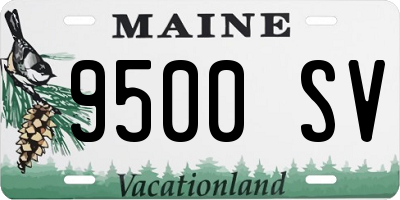 ME license plate 9500SV