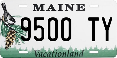ME license plate 9500TY