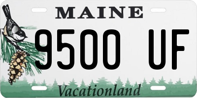 ME license plate 9500UF