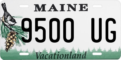 ME license plate 9500UG