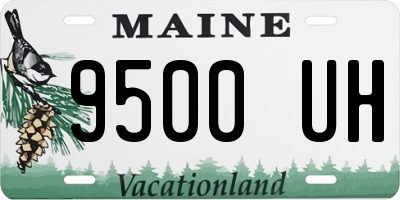 ME license plate 9500UH