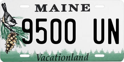 ME license plate 9500UN