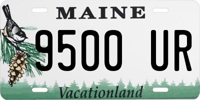 ME license plate 9500UR