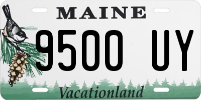 ME license plate 9500UY