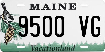 ME license plate 9500VG