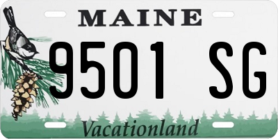 ME license plate 9501SG