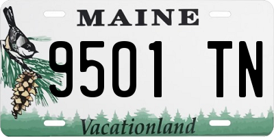 ME license plate 9501TN