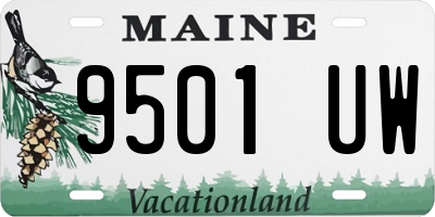 ME license plate 9501UW