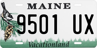 ME license plate 9501UX