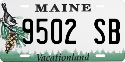 ME license plate 9502SB