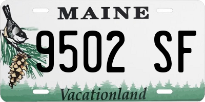 ME license plate 9502SF