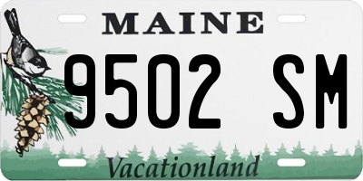 ME license plate 9502SM