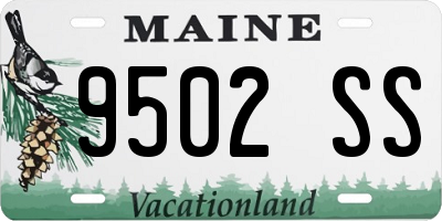 ME license plate 9502SS