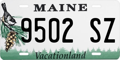 ME license plate 9502SZ