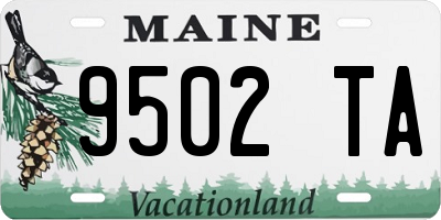 ME license plate 9502TA