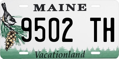ME license plate 9502TH