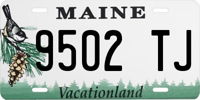 ME license plate 9502TJ