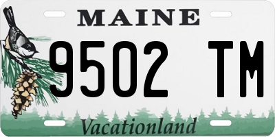 ME license plate 9502TM