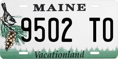 ME license plate 9502TO
