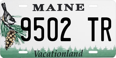 ME license plate 9502TR