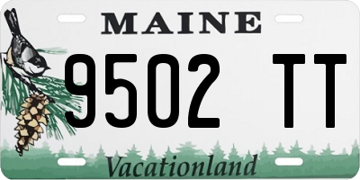 ME license plate 9502TT