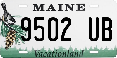 ME license plate 9502UB